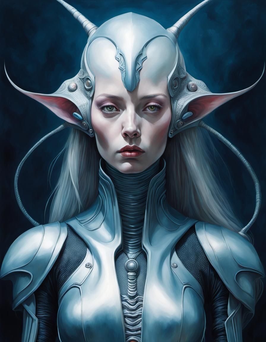 Sci-Fi Fantasy Portrait of Alien Woman