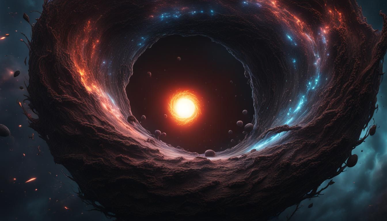 Black Hole Swallowing Star: Detailed Matte Painting