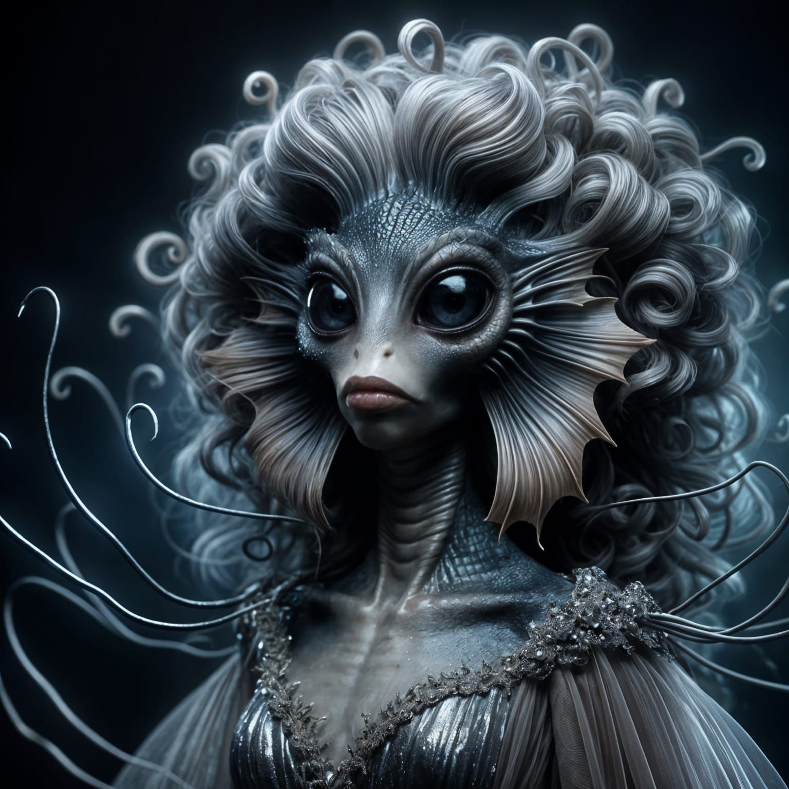 Piscine Alien Queen with Onion-like Form