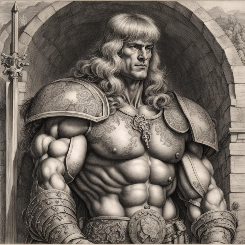 He-Man of Eternia as Engraved Art