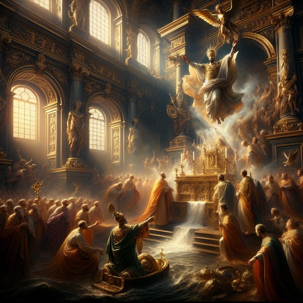 Constantine's Conversion to Christianity as Rembrandt Painti...