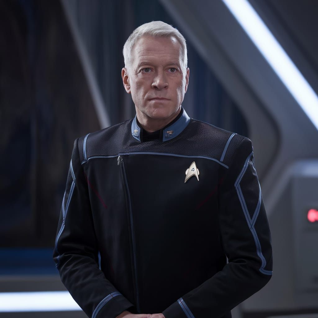 Captain Riker on the Starship Enterprise in 8K