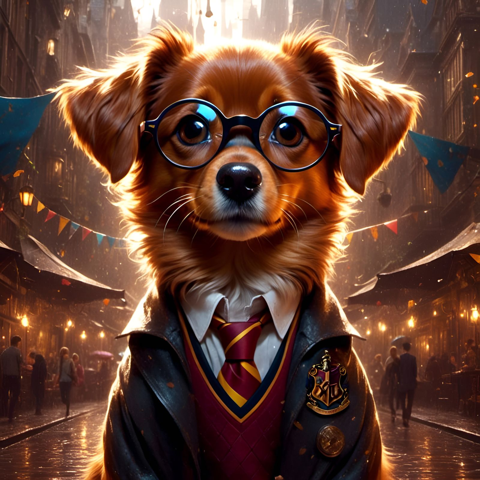 Harry Potter as Adorable Dog Portrait