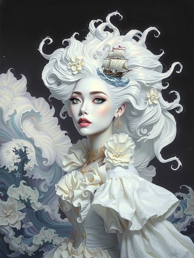 Glamorous Lord in Baroque Manga Portrait