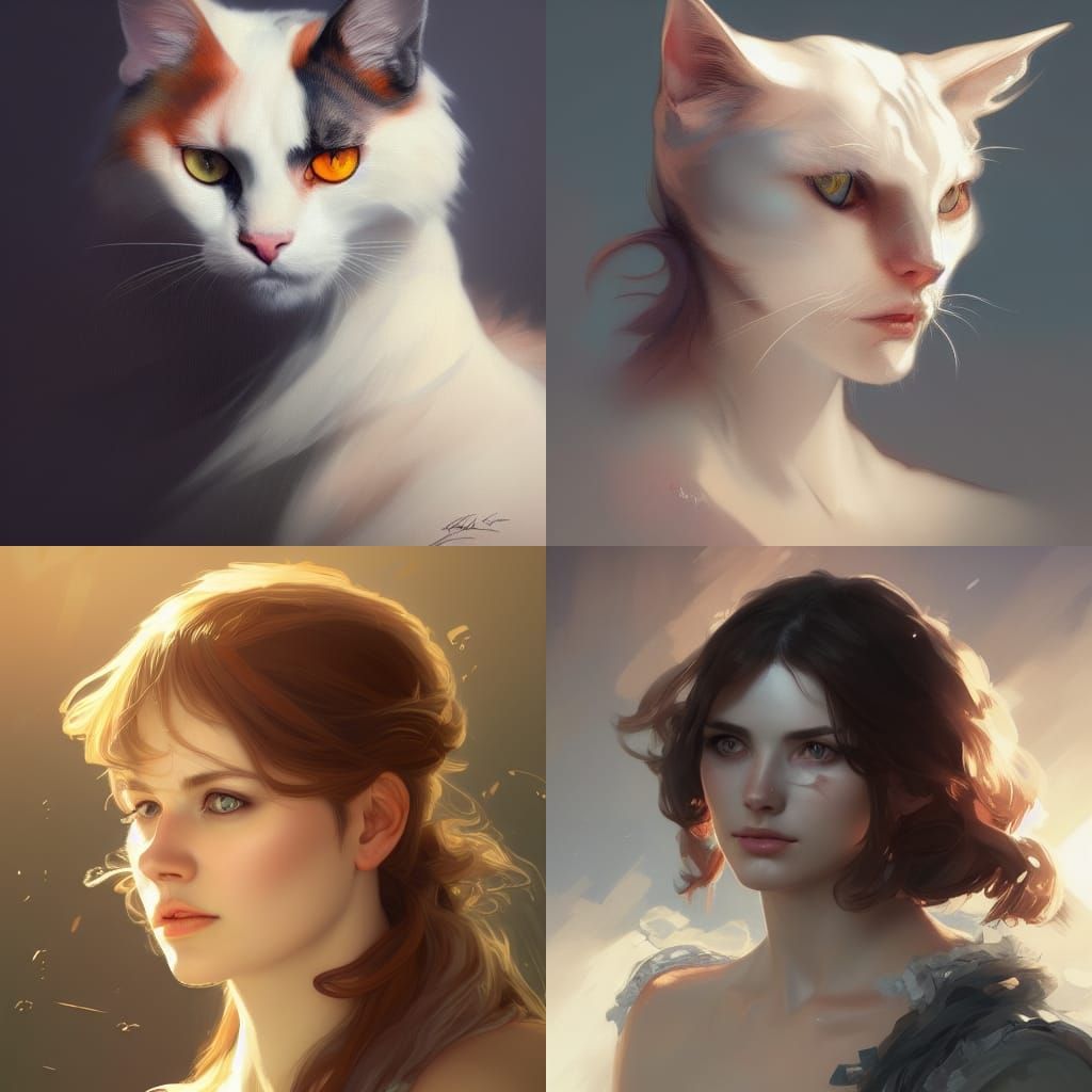 Hyperdetailed Portrait of Freya the Calico Cat