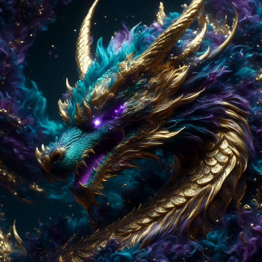 Viking Woman and Dragon in Hyperrealistic Style