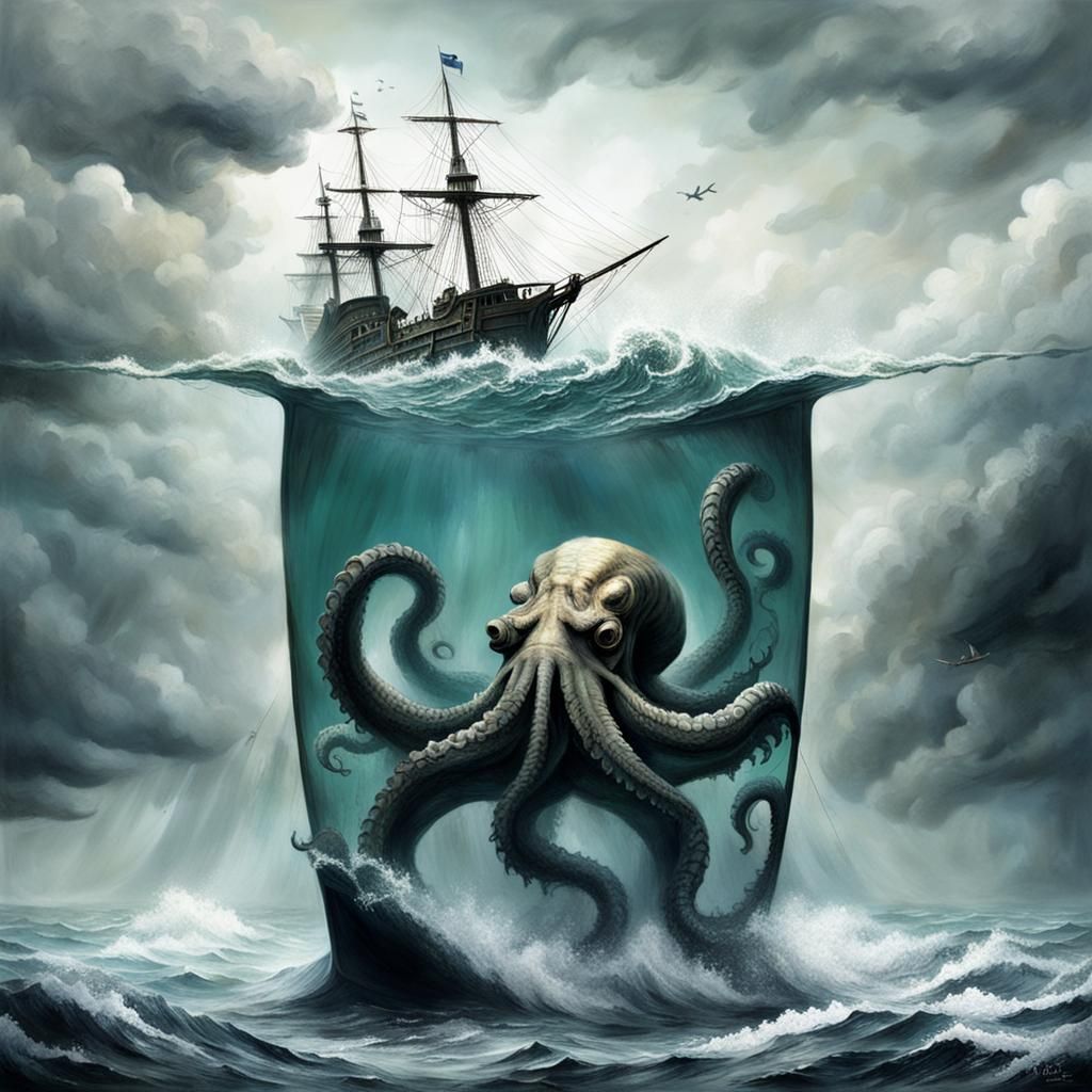 the kraken and the ship