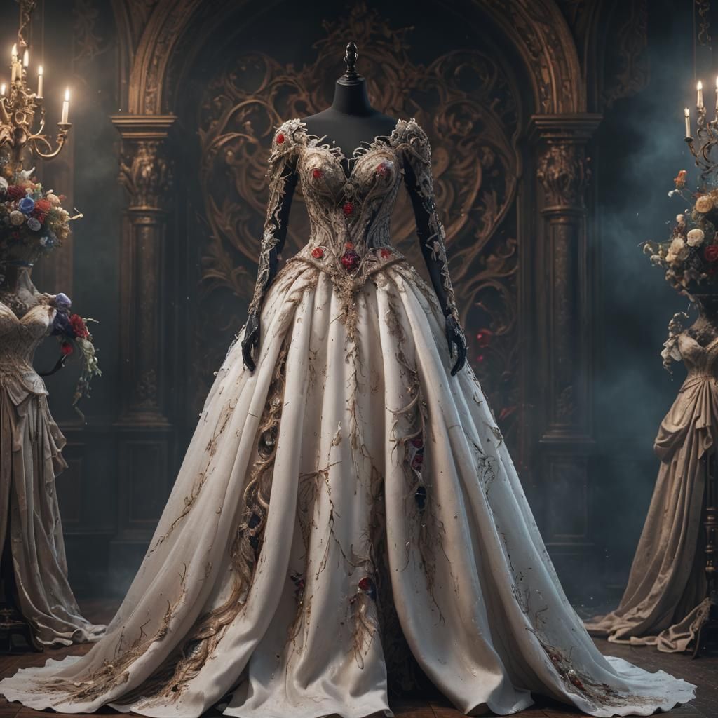 Sinister Wedding Dress: Detailed Matte Painting