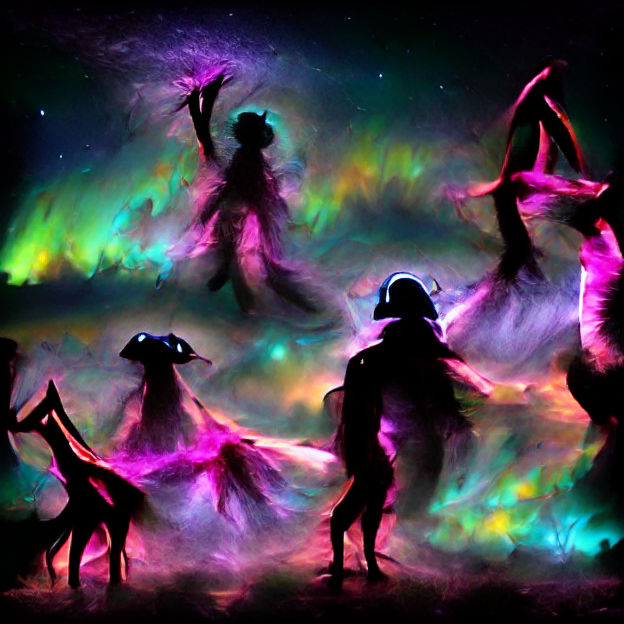 Abstract Star Dance: A Cosmic Ballet