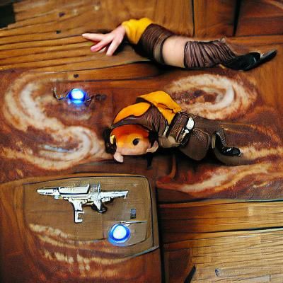 Firefly Spaceship Digital Art in Starry Sky