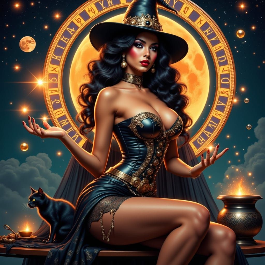 Steampunk Sorceress in Whimsical Enchantment