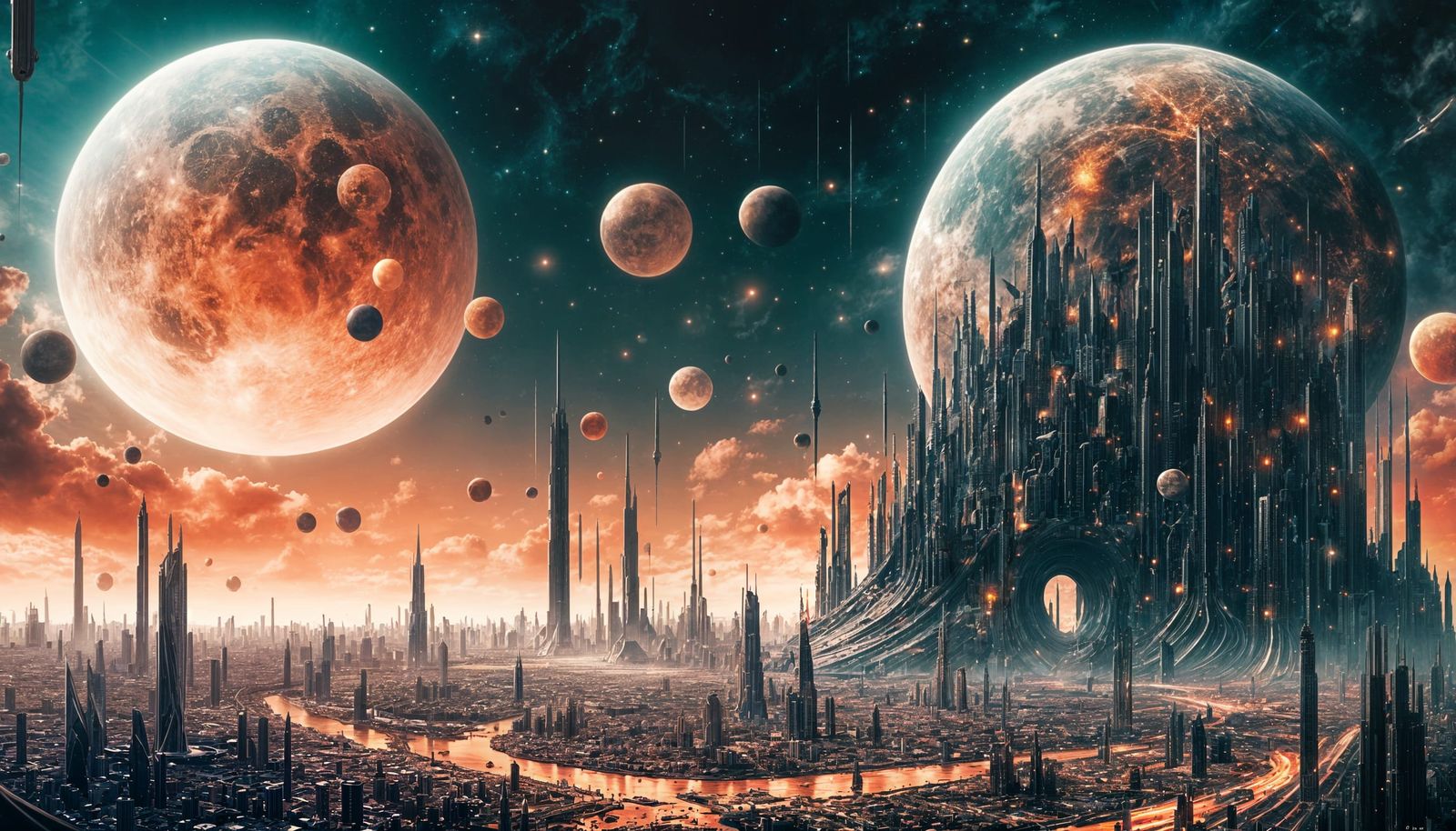 Surreal Alien City Landscape