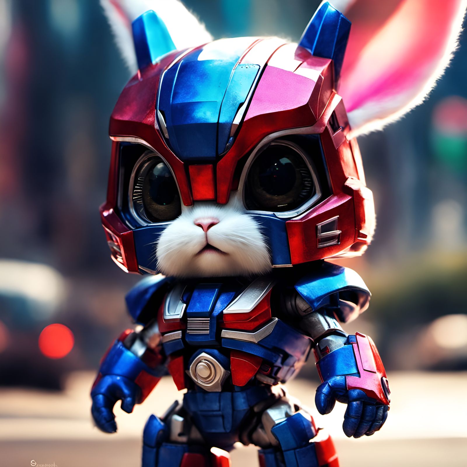 Chibi Bunny as Optimus Prime Portrait