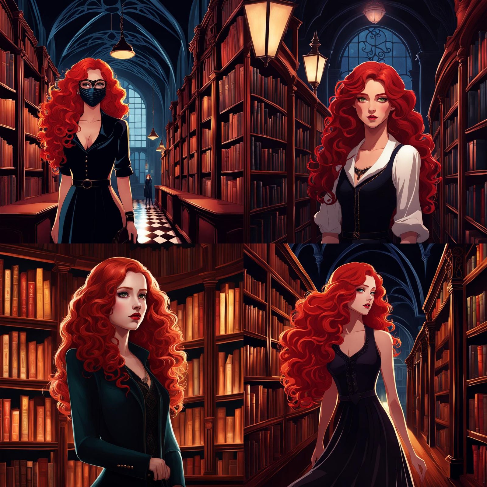 Rose, the beautiful redhead librarian