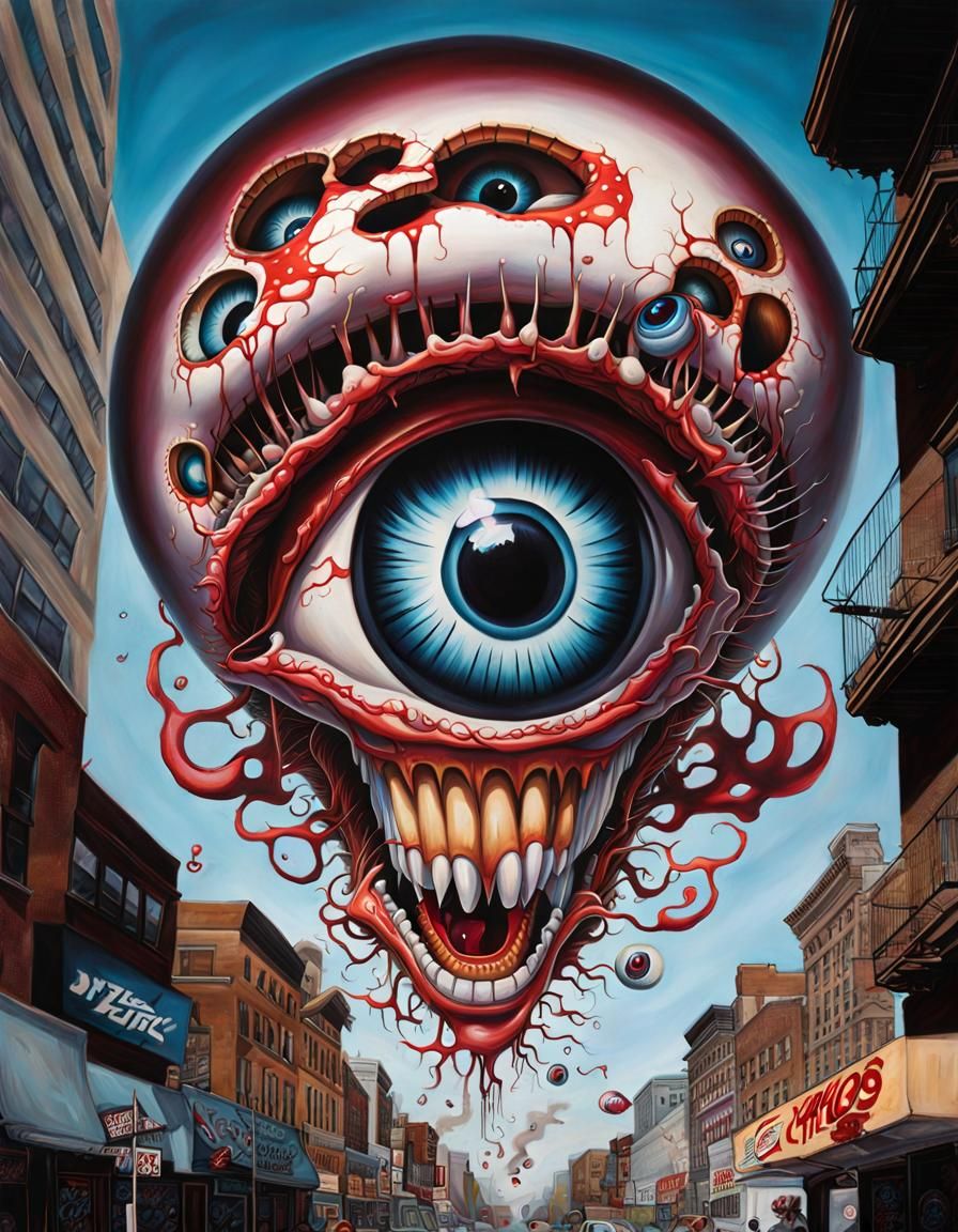 Exploded eyeball by Nychos
