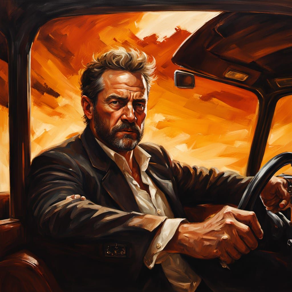 Renaissance-Inspired Oil Painting of a Rugged Man