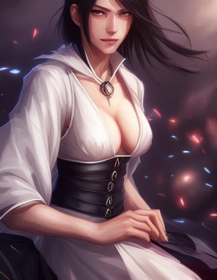 Rukia Kuchiki Portrait in Lightning Clothes