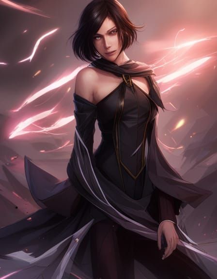 Lightning Goddess Portrait in Digital Art Style