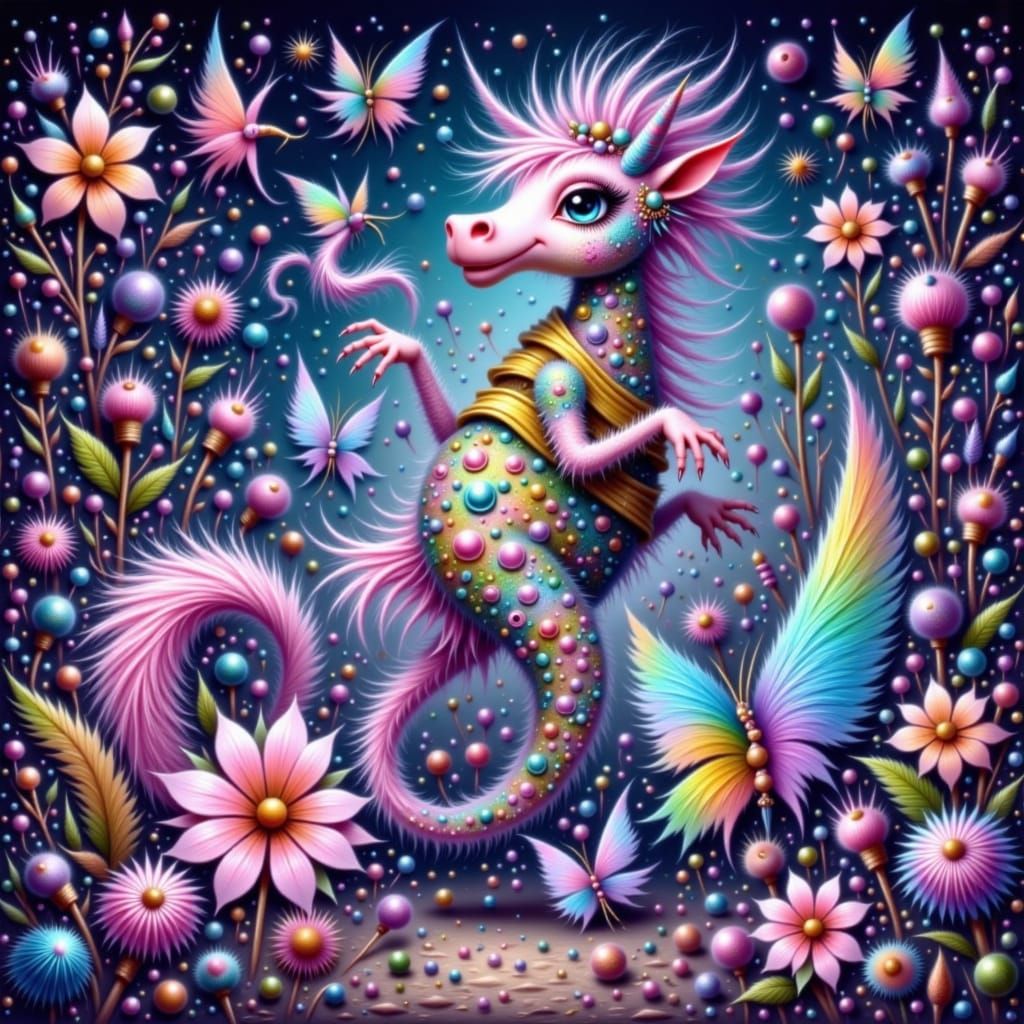 Mr. Tiny Hooves Bouncing Happily in Sunny Meadow