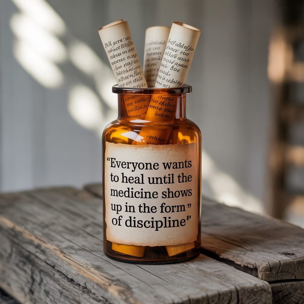 Vintage Prescription Bottle Filled with Bible Verses