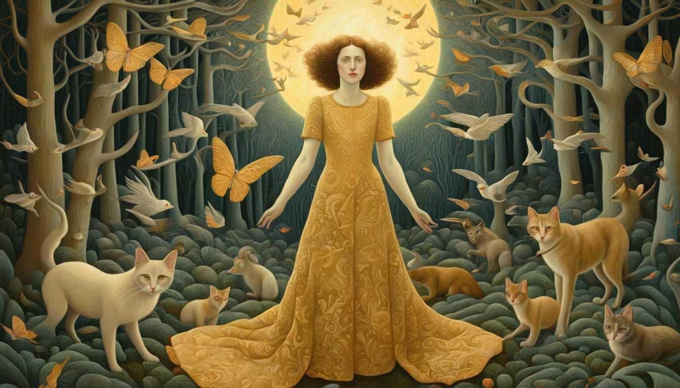 Surreal Celebration in a Glass Forest