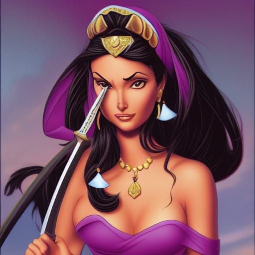 Princess Jasmine Sword Swallower Art