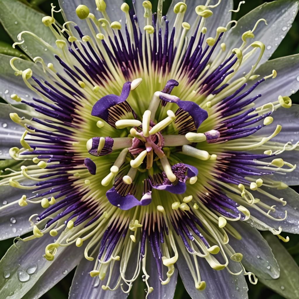 Passion Flower Macro Photography, Kodak Ektar Style
