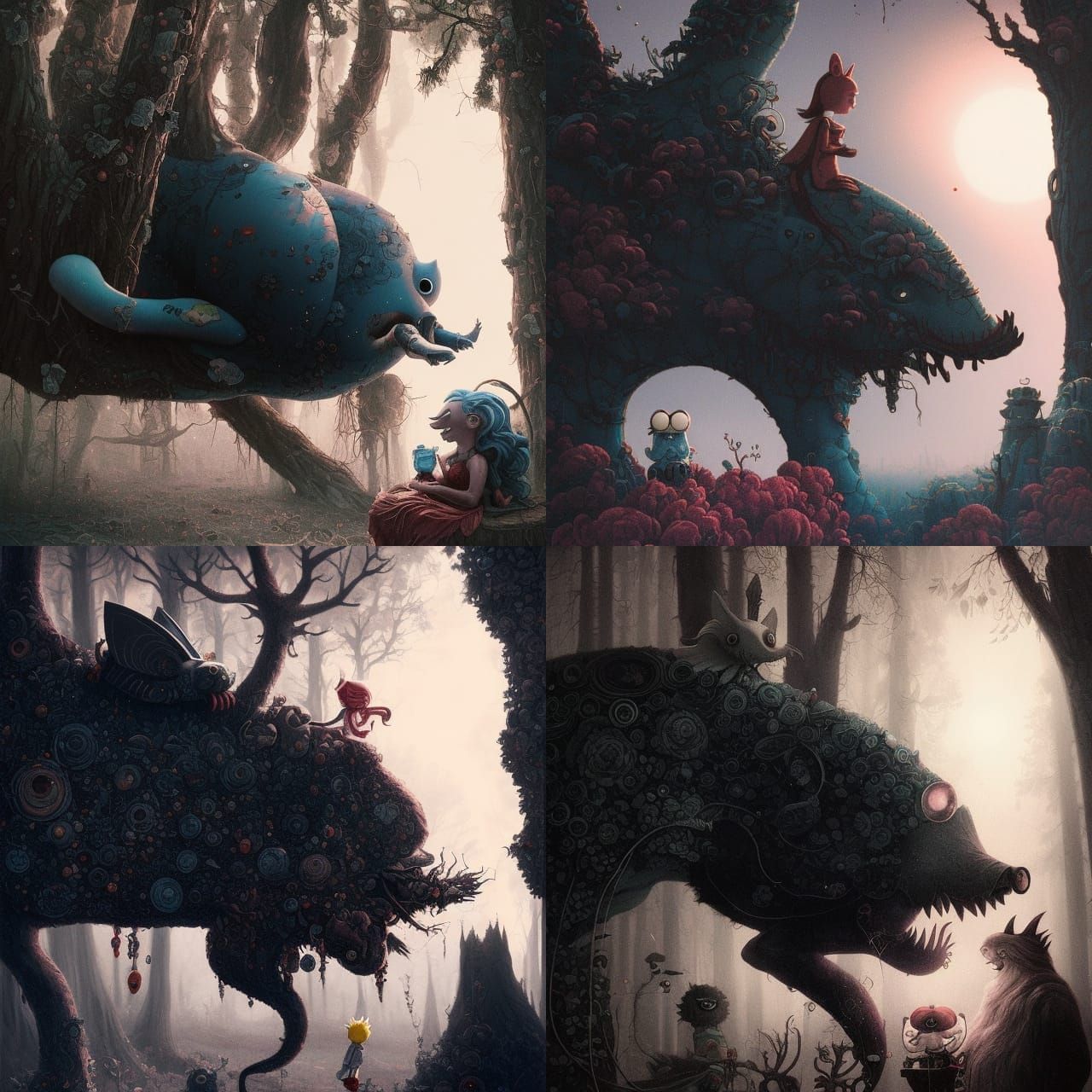 Surreal Anthropomorphic Character in Hyperdetailed Fantasy A...