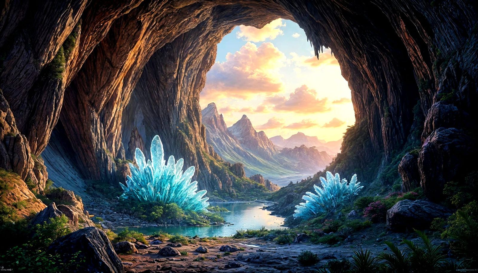 Spectacular Fantasy Landscape at Earth's Core