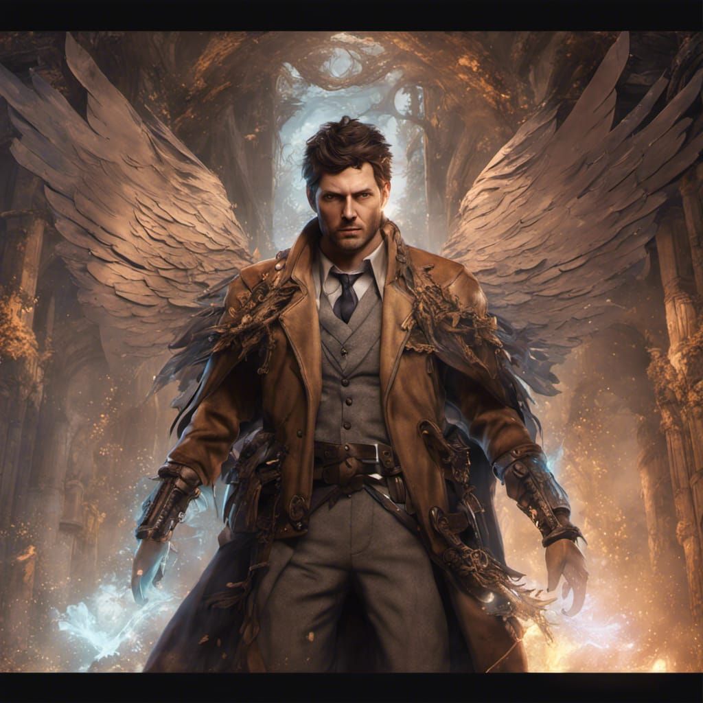 Detailed Matte Painting of Castiel in 8K