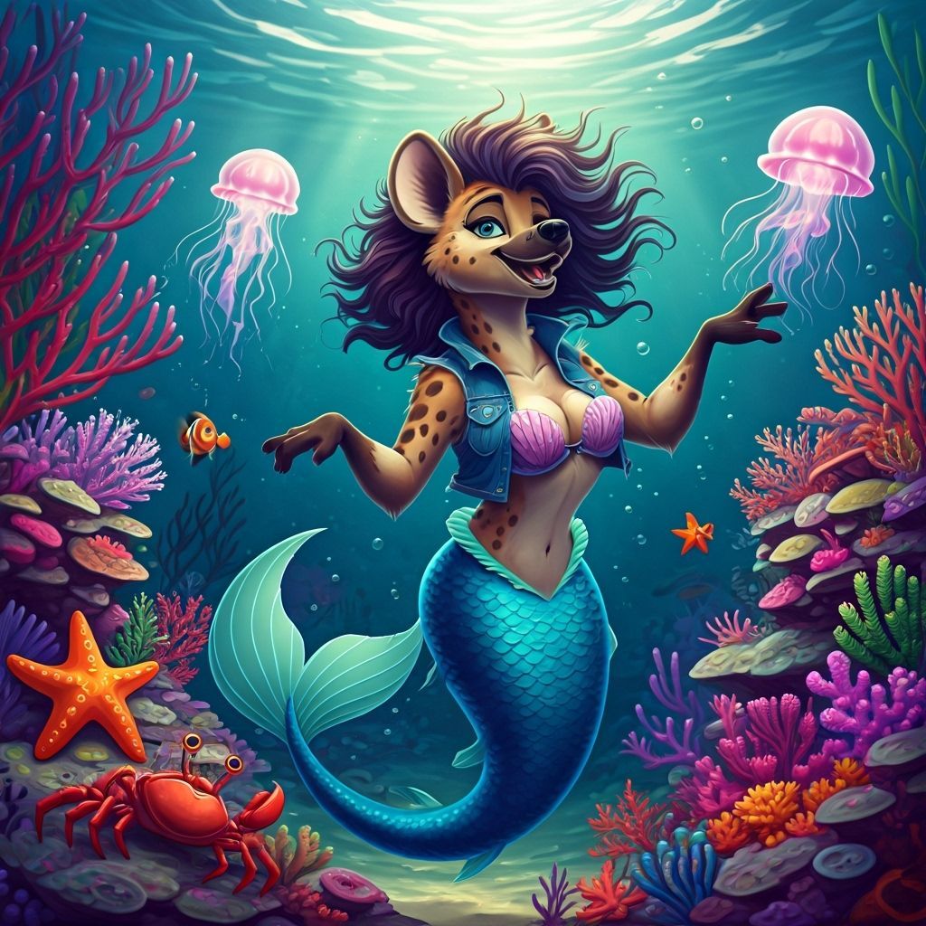 Whimsical Mermaid's Undersea Dance in Detailed Animation