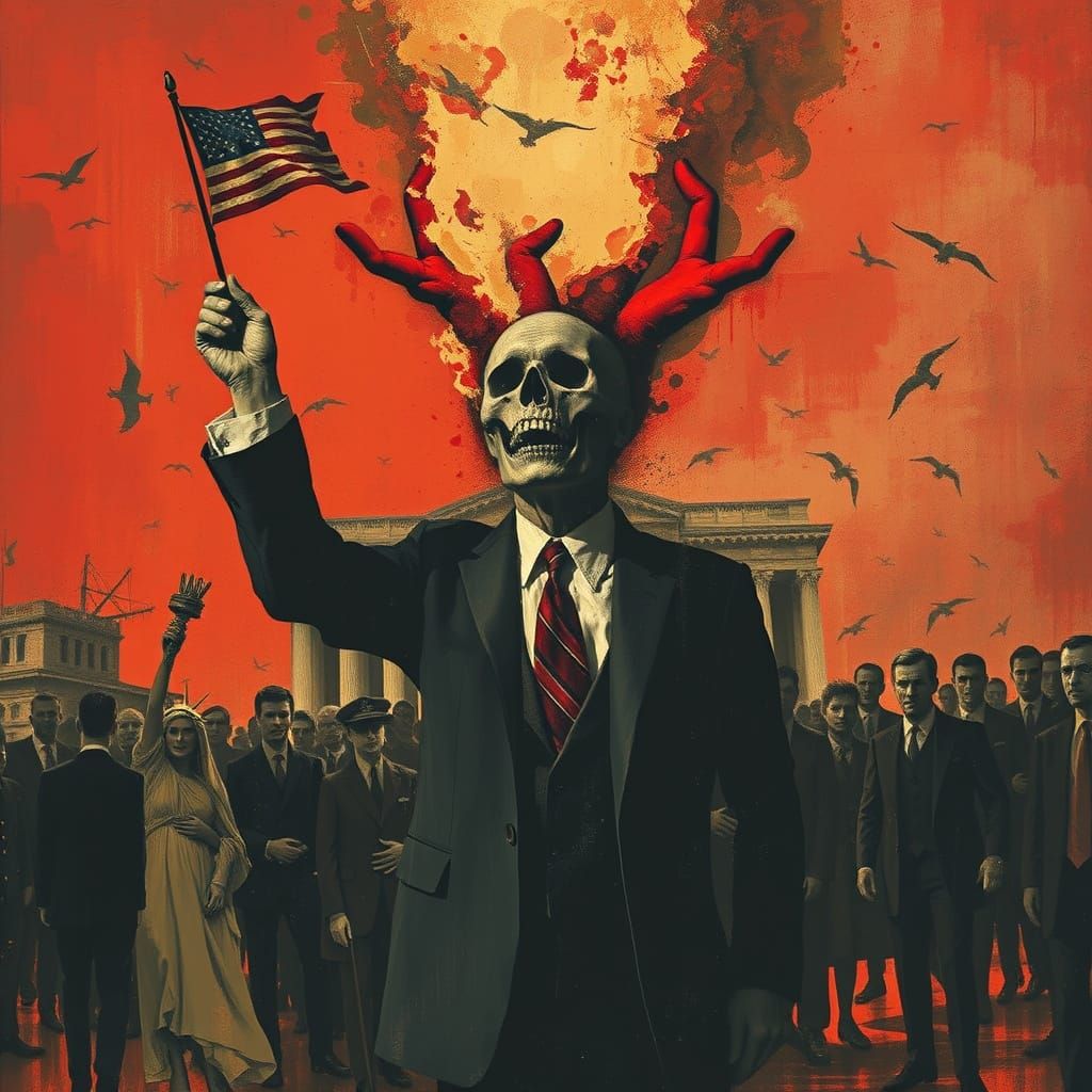 Surreal Descent into Chaos in a Dystopian America