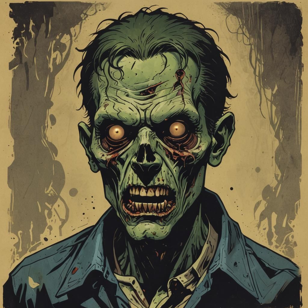 Zombie in Comic Book Style