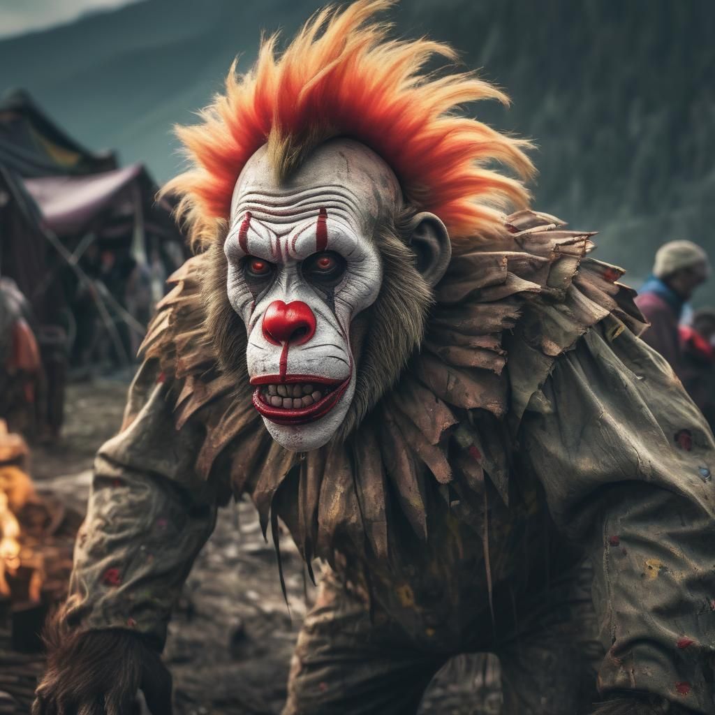 Zombie Monkey Monster Clown at Mountain Festival
