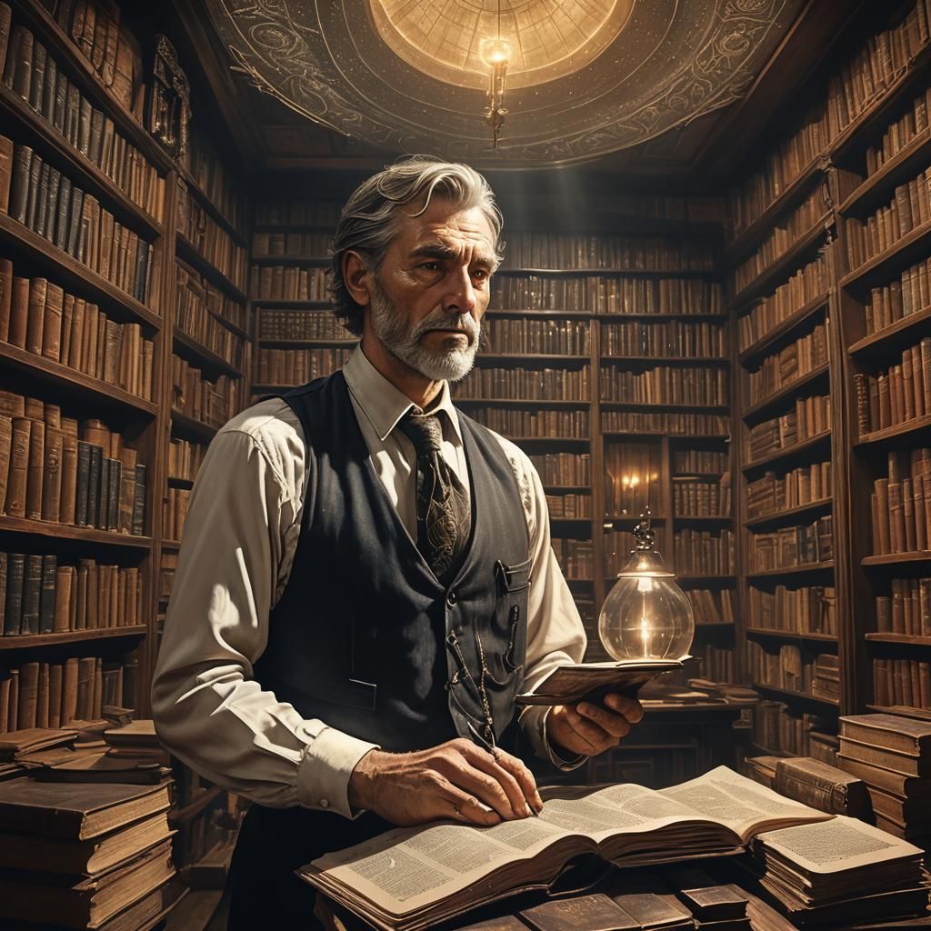 Occult Shop Owner in Noir Aesthetic