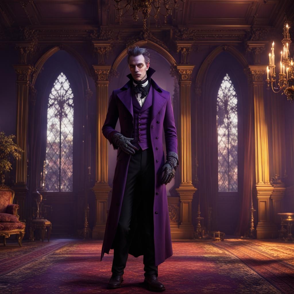 Victorian Vampire in Gothic Mansion