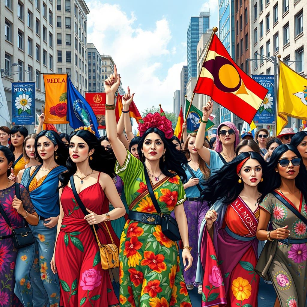 Women's Empowerment Celebration in Vibrant Colors