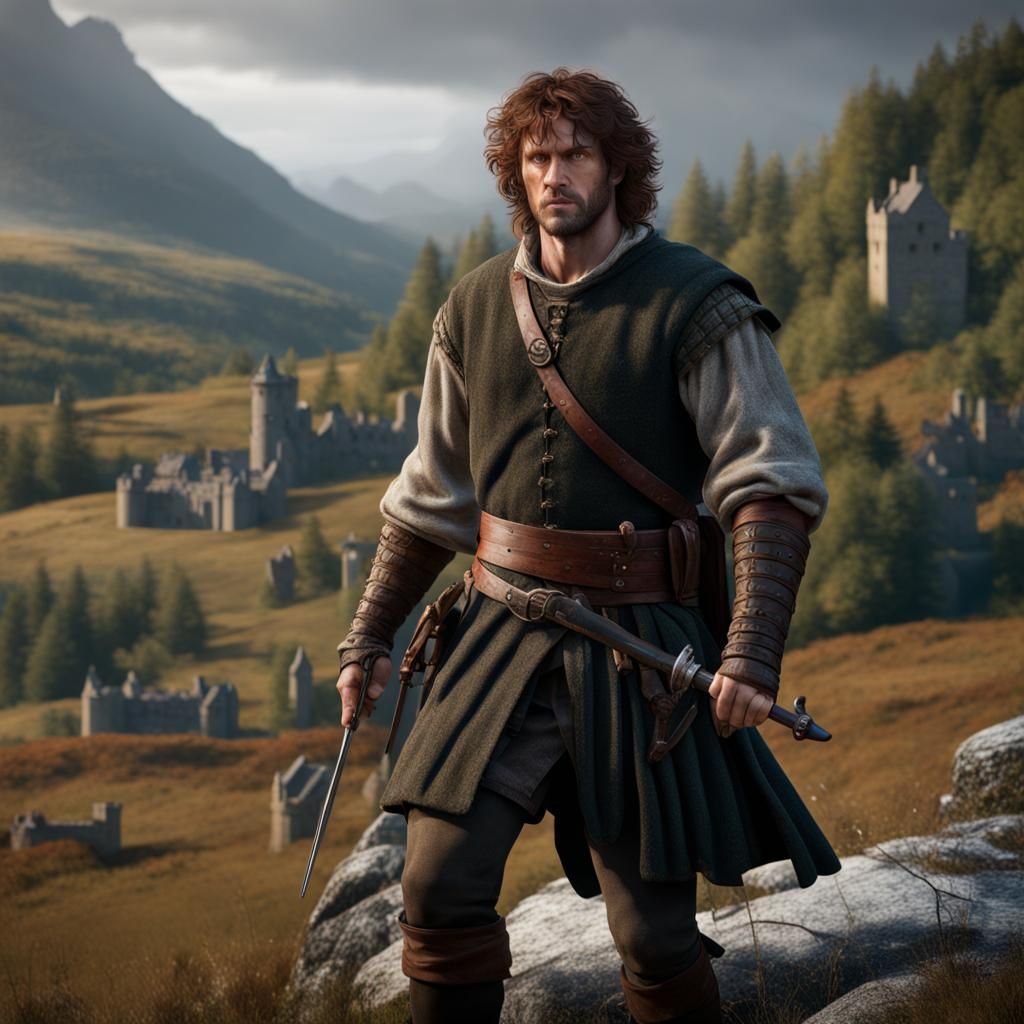 Hyperrealistic Warrior in Detailed Matte Painting