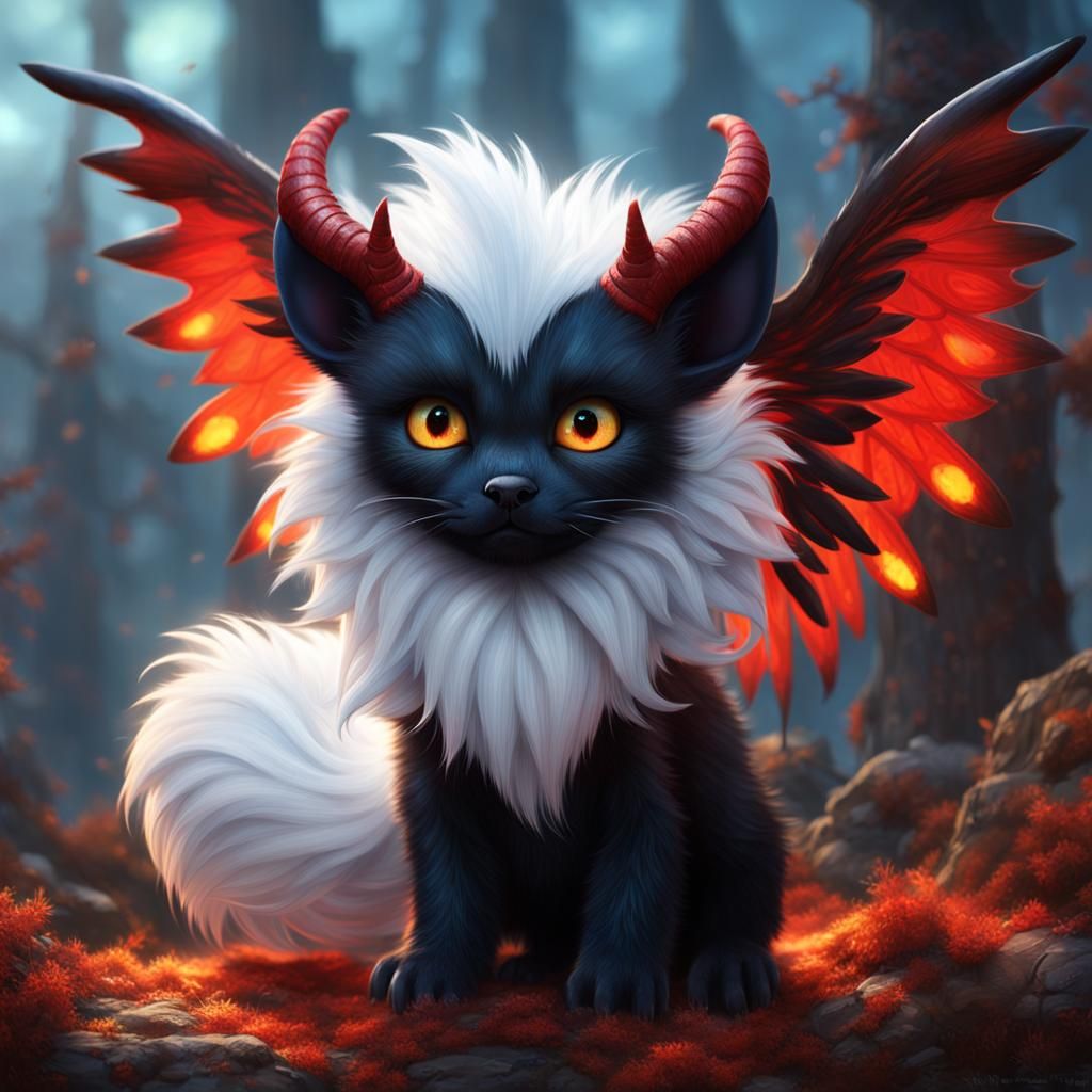 Angelic Demon: Fantasy Concept Art in Complementary Colors