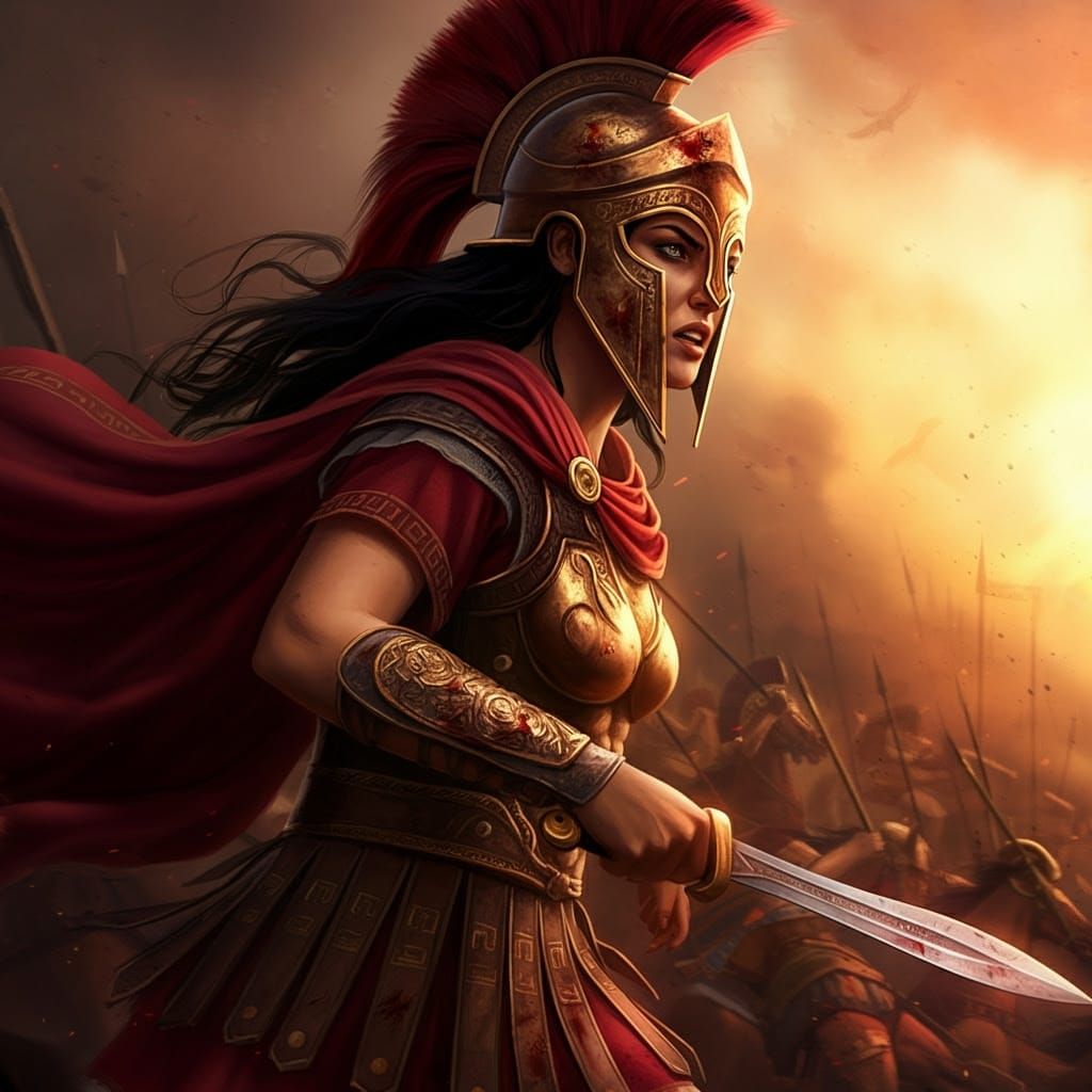 Etruscan Goddess of War in Ancient Battle