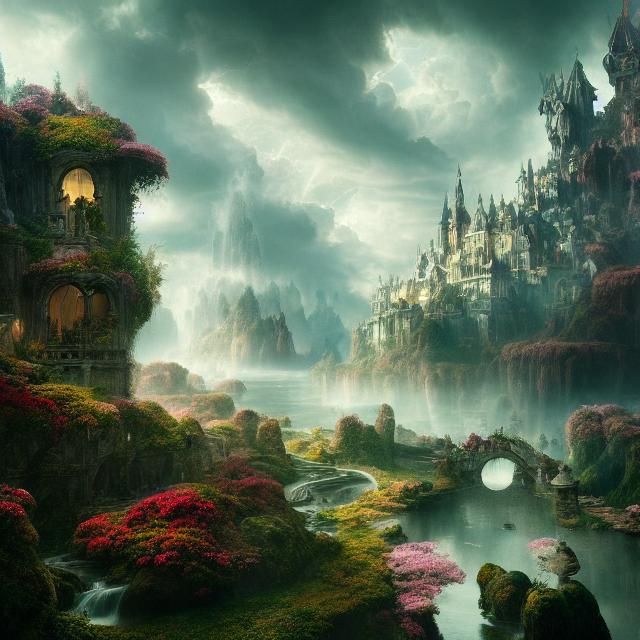 Epic Wonderland: A Maximalist Digital Painting