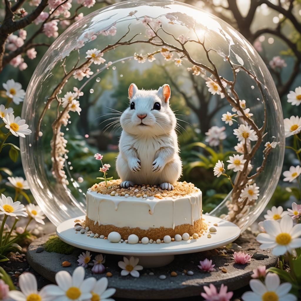 Chipmunk in Zen Garden Cake Planet: 3D Portrait