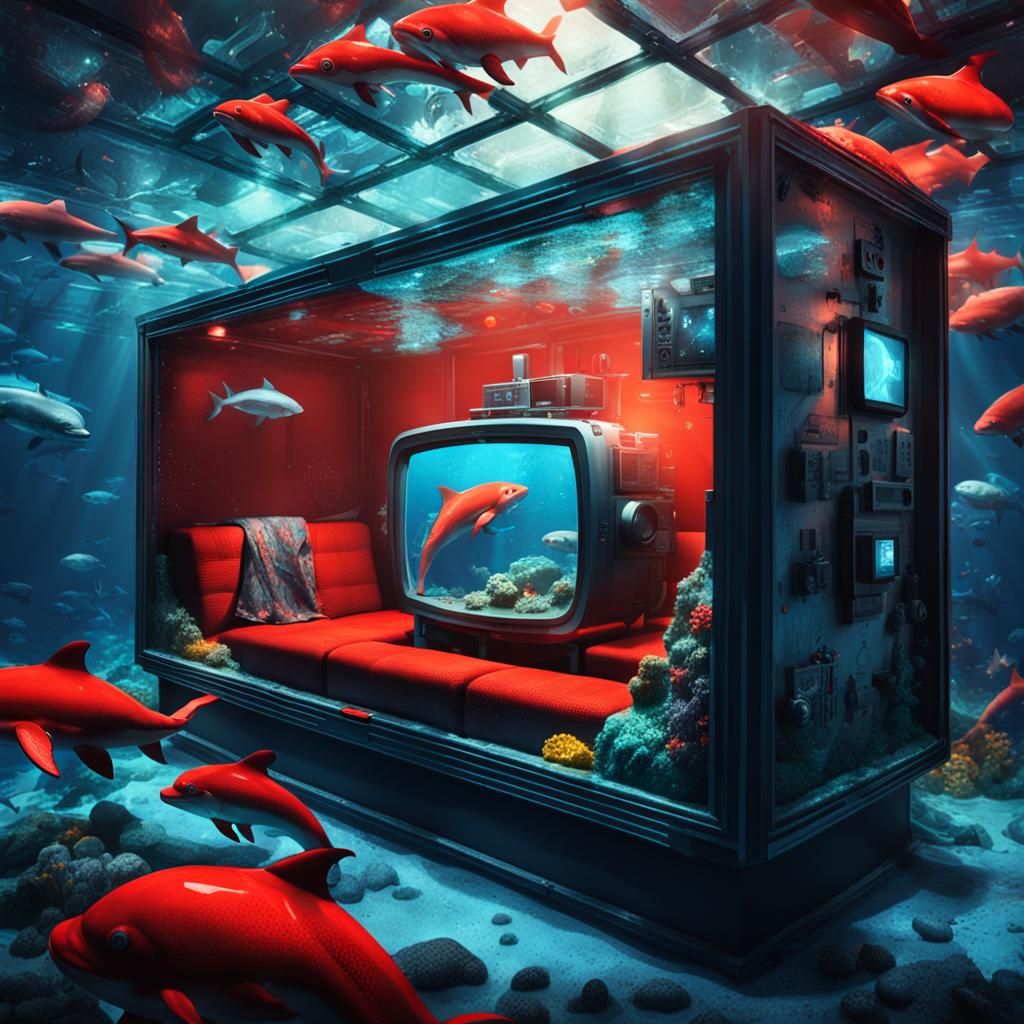 Surreal Underwater Glass Box Concept Art