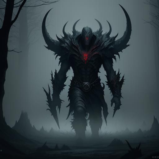 Dante's Dark Battle: A Greg Rutkowski-Inspired Illustration