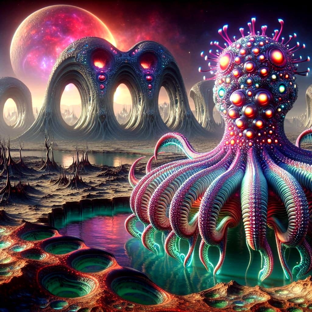 Huge Alien Lifeform Blends In While "Lording It Over" Otherw...