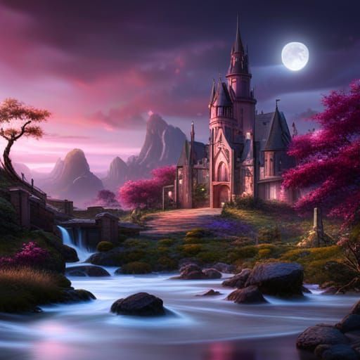 Pink Vampire in Detailed Fantasy Art