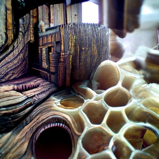 Detailed Matte Painting Inside a Beehive