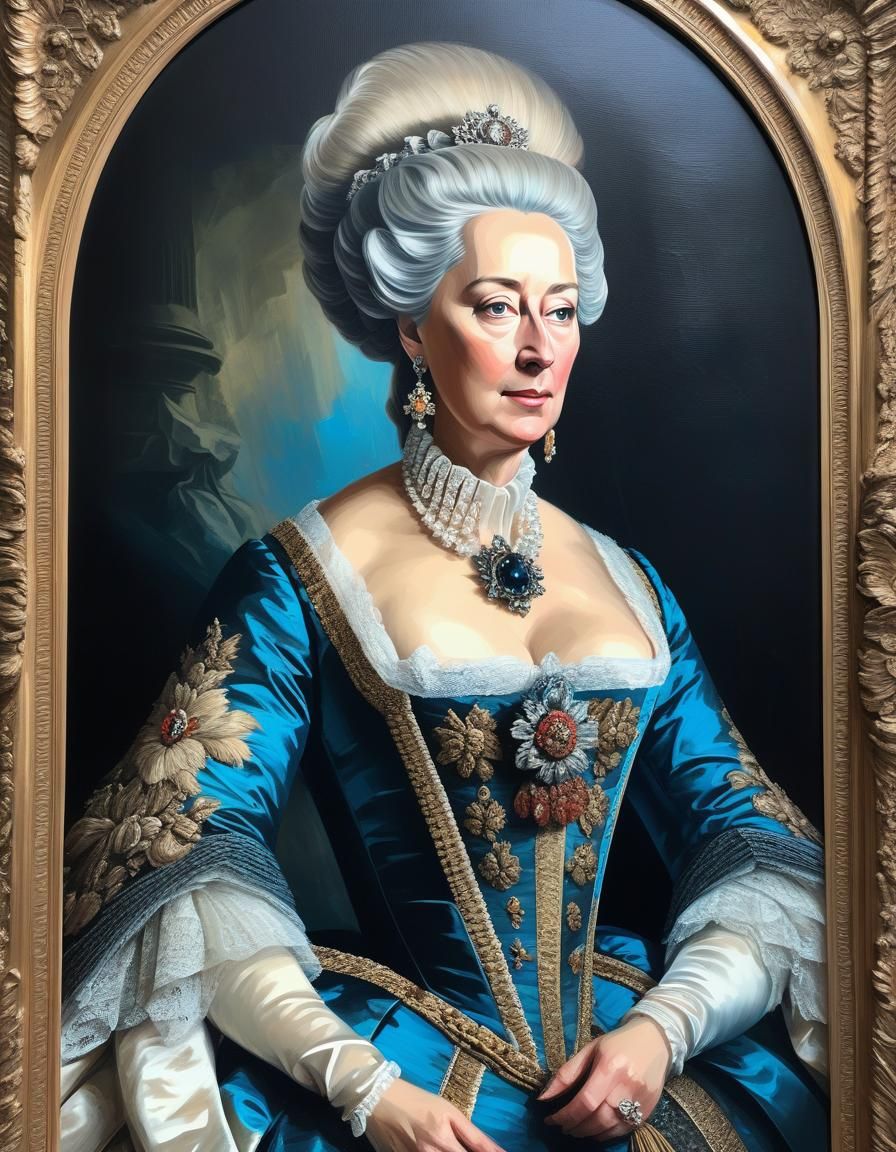 Epic Oil Painting Portrait of a Regal Woman
