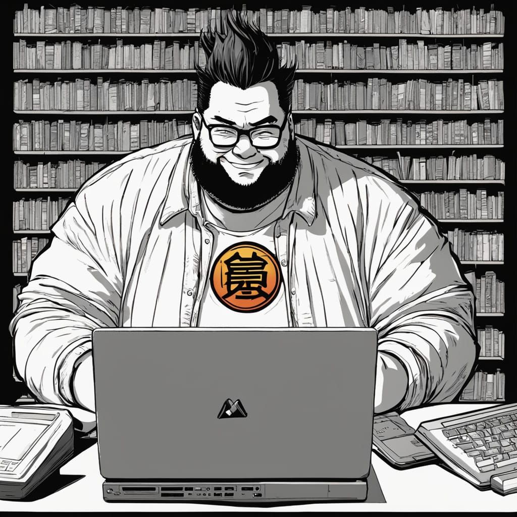 Fat Otaku in Dragon Ball Style