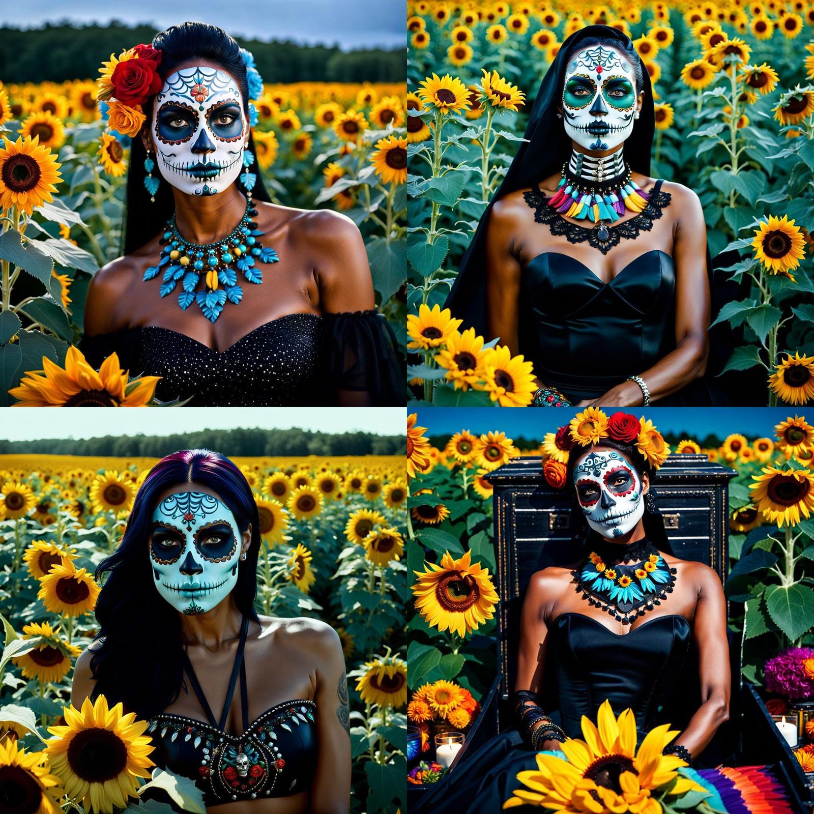 Woman with Día de los Muertos Face Paint